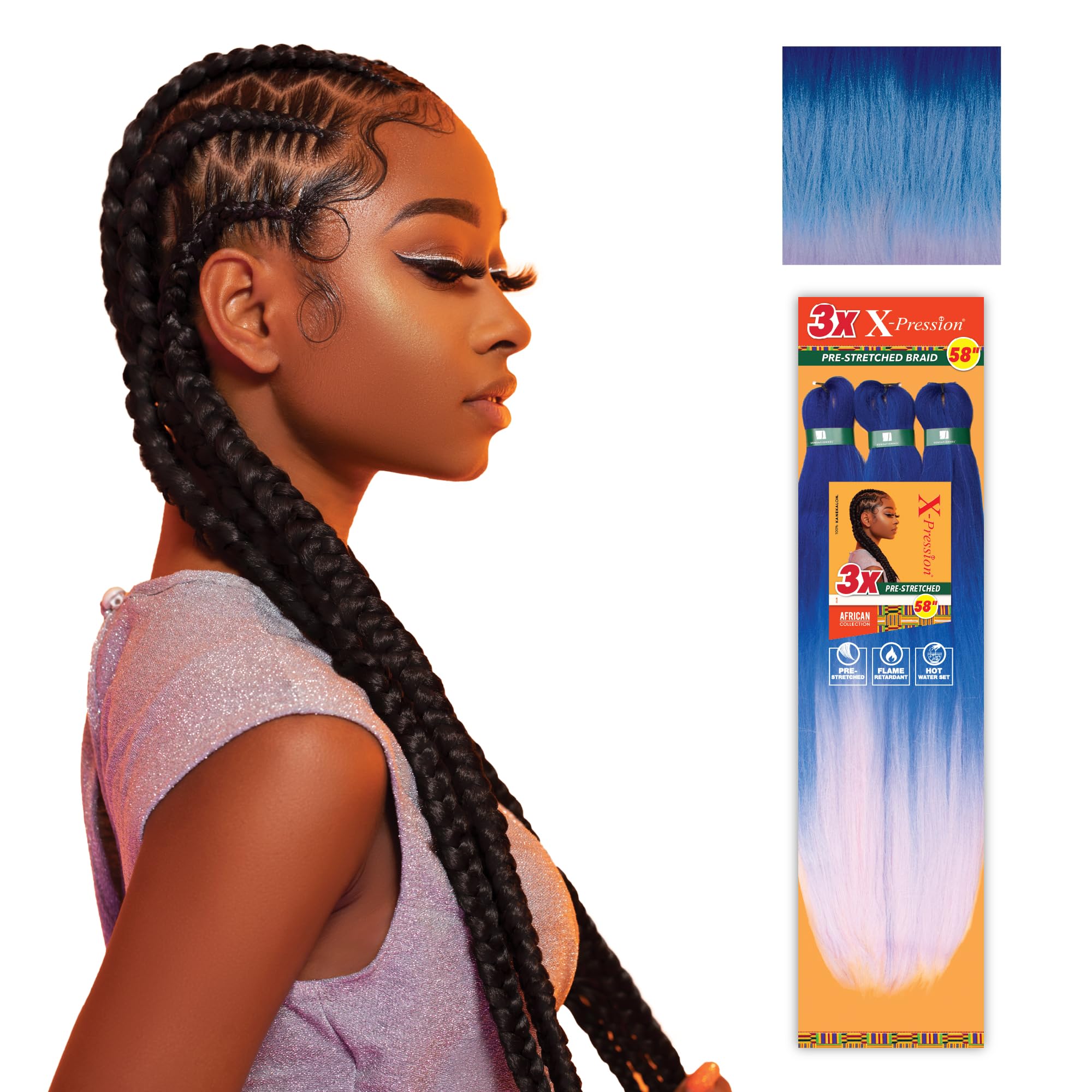 Amazon.com : Sensationnel X-pression prestretched braiding hair