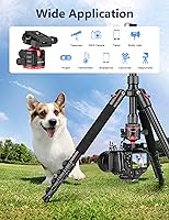 Vista 3 de Trípode profesional de 78 pulgadas para cámara Victiv, trípode monópode de aluminio para cámara DSLR, telescopio terrestre, telescopio, binoculares