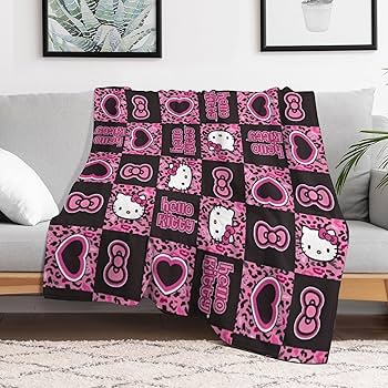 ハローキティ 毛布（ヒョウ柄）サンリオ Amazon｜毛布 ハローキティ ヒョウ柄 アニメ ブランケット ひざ掛け