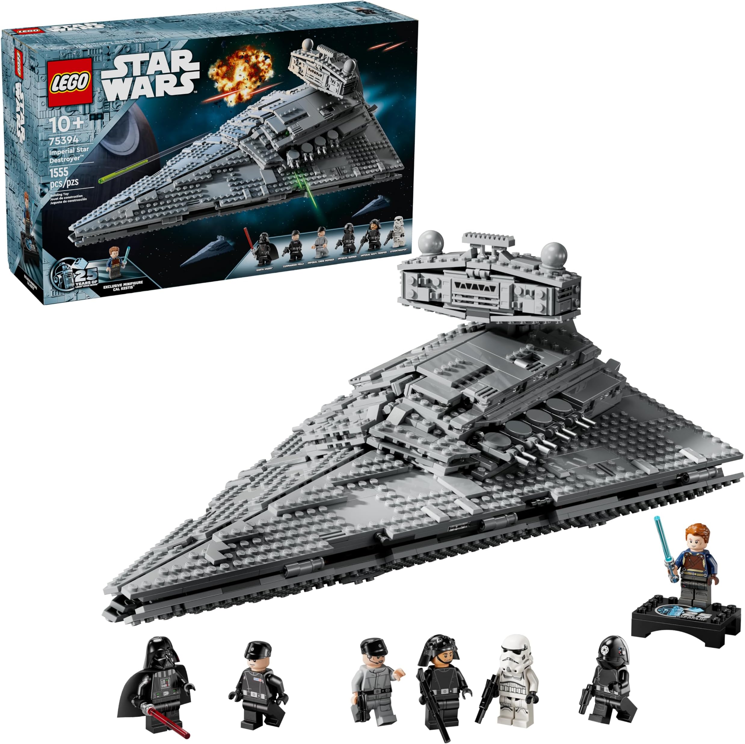 Star Wars Imperial Star Destroyer Building Toys Set - Build & Display for Boys & Girls, Ages 10+ - Gift for Birthdays - Star Wars Darth Vader & 6 Minifigure Toys - 75394