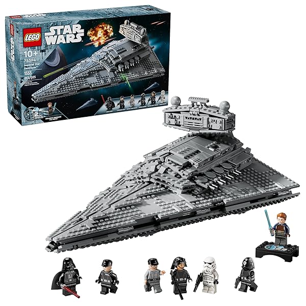 LEGO Star Wars Imperial Star Destroyer Building Toys Set - Build & Display for Boys & Girls, Ages 10+ - Gift for Birthdays - Star Wars Darth Vader & 6 Minifigure Toys - 75394