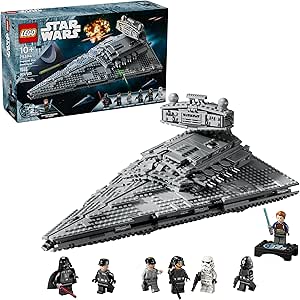 LEGO Star Wars Imperial Star Destroyer Building Toys Set - Build &amp; Display for Boys &amp; Girls, Ages 10+ - Gift for Birthdays - Star Wars Darth Vader &amp; 6 Minifigure Toys - 75394