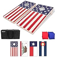 Algopix Similar Product 2 - GoSports Flag Series Wood Cornhole Sets