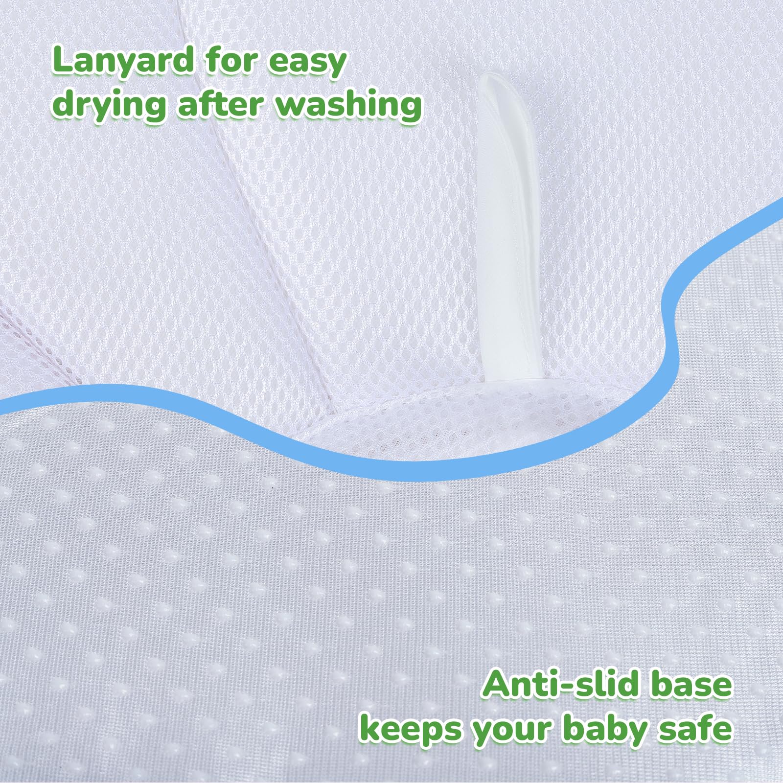 YooxArmor Tapis de Bain Ergonomique pour Bébé Nouveau-Né, Coussin de Bain Doux Lavable et Portable pour Baignoire, Matelas de Bain Antidérapant pour Nourrissons de 0 à 6 Mois