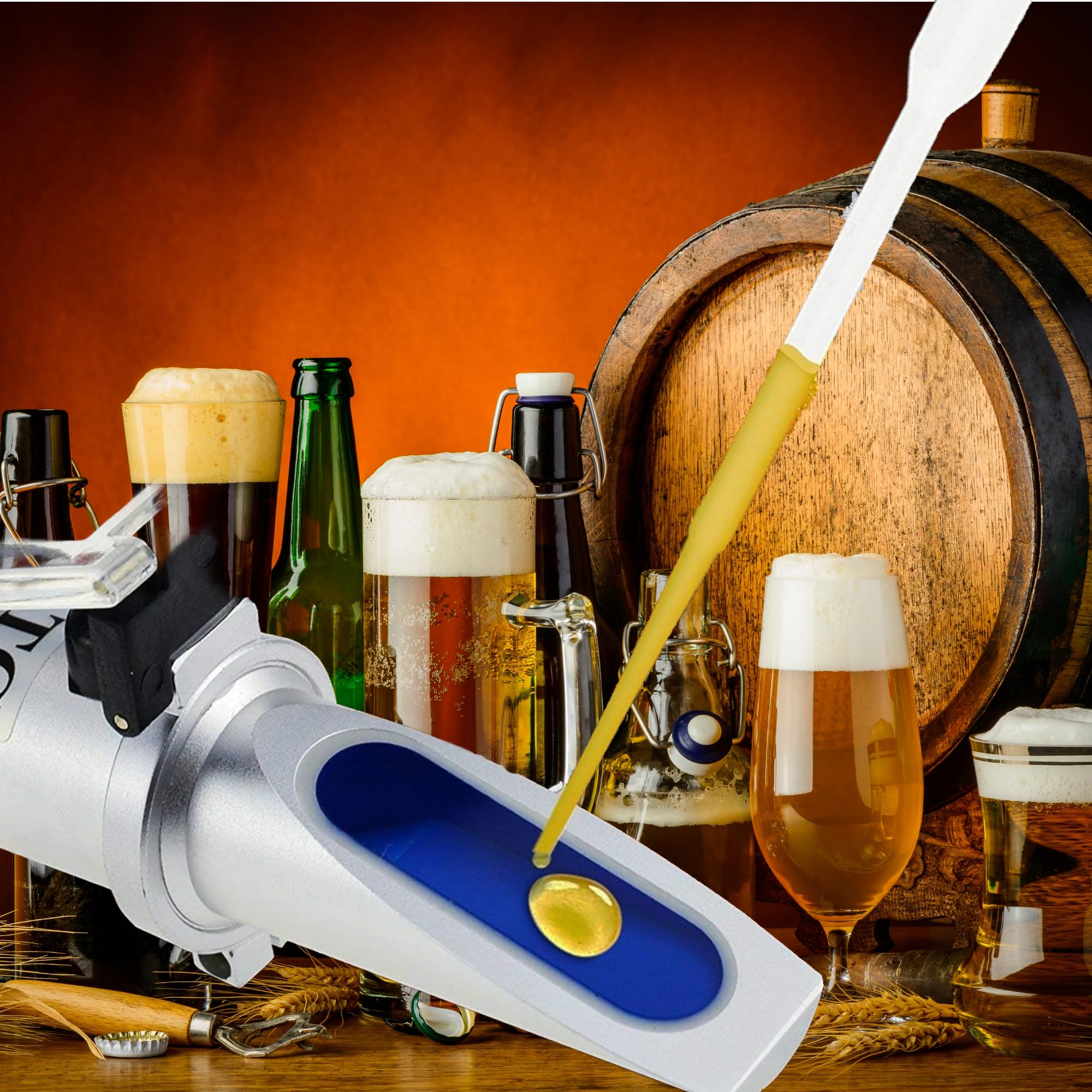 LABART Refractometer Brix Specific Gravity Wine Beer Refractometer atc refractometer digital alcohol refractometer sugarcane Fruits sugarcane Gum 0-32% Brix S.G-picture-32