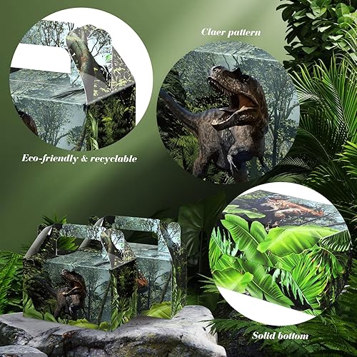 Miniatura 3 de Cajas de regalo de dinosaurios, cajas de recuerdos de fiesta con temática de dinosaurios, cajas de dulces, cajas de regalo para niños y niñas,