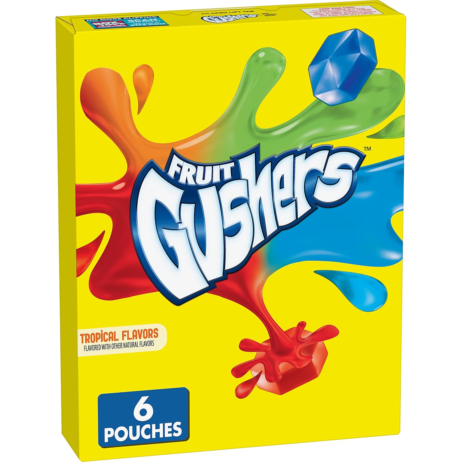 Fruit Gushers Tropical Flavors 6 Pouches Gelatin Free, 136g Amazon.in
