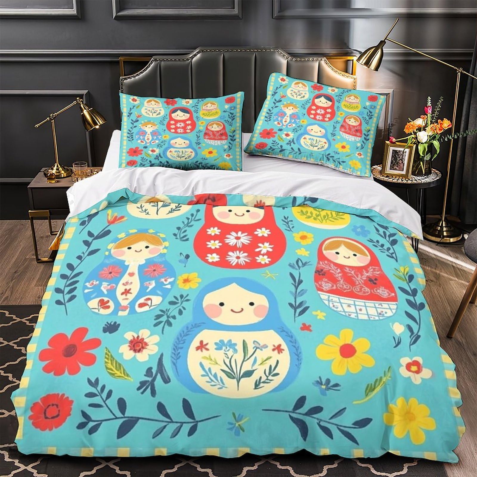 Housse de couette Manta pour chambre d'ado motif océanique en microfibre