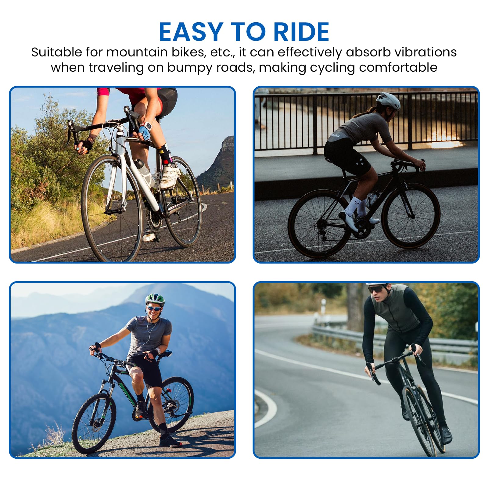 Ammortizzatore Per Reggisella Regolabile,Sella Per Bicicletta Ammortizzatore Con Strisce Riflettenti,Regolabile Dispositivo A Molla Per Sella Per Mountain Bike Road Bike
