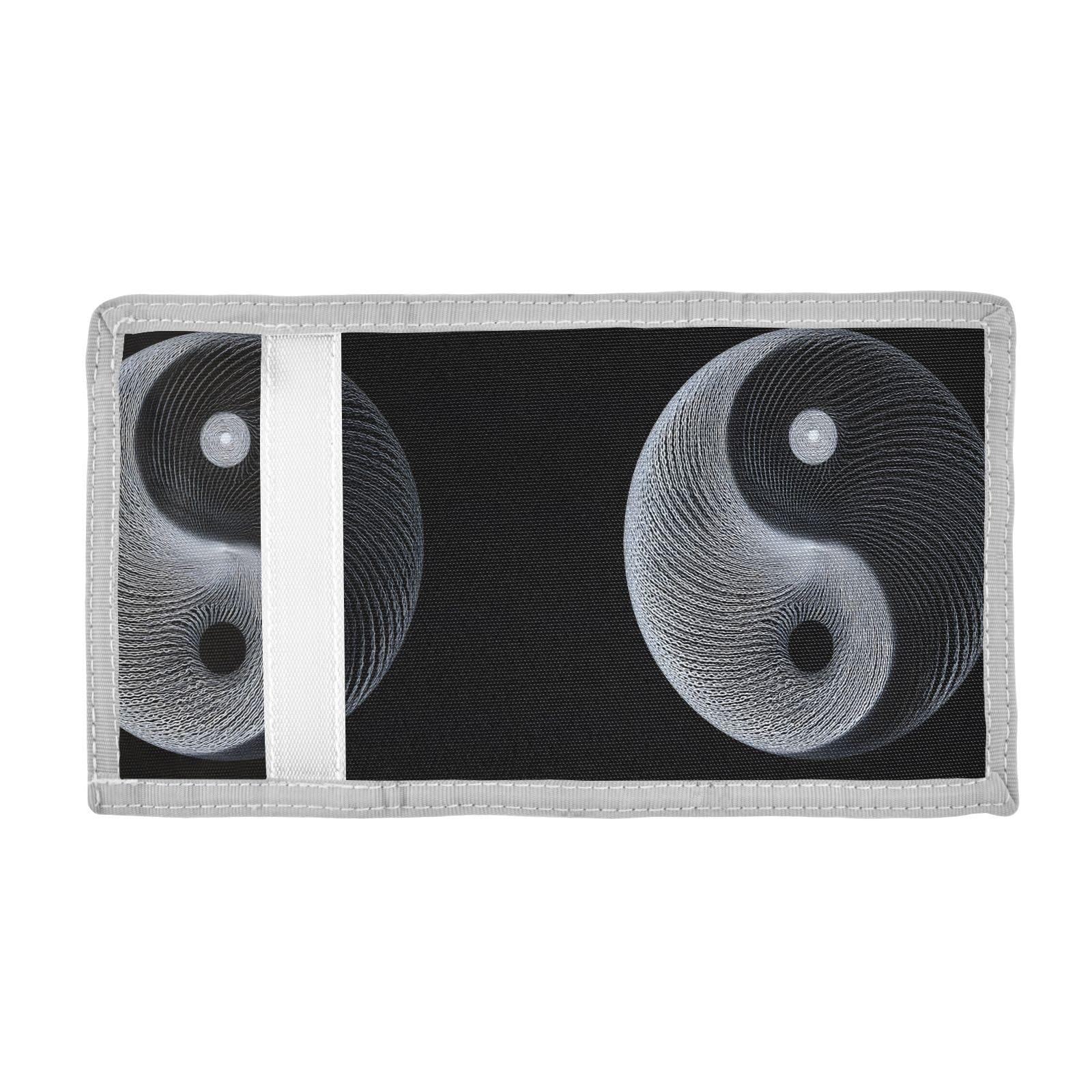 FOLIOSA Chinese Yin Yang Kids Wallet for Boys Girls Youth, Compact Fabric 4.9×2.9 in