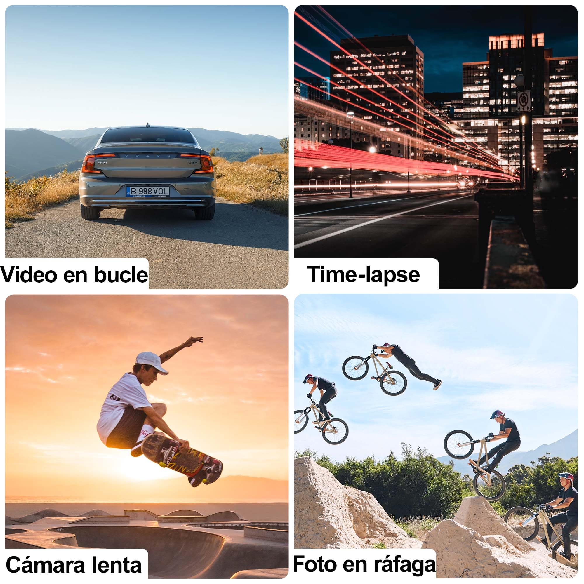 Surfola Cámara Deportiva 4K 30FPS - 20MP WiFi Camara Acuatica Sumergible 40M SF430