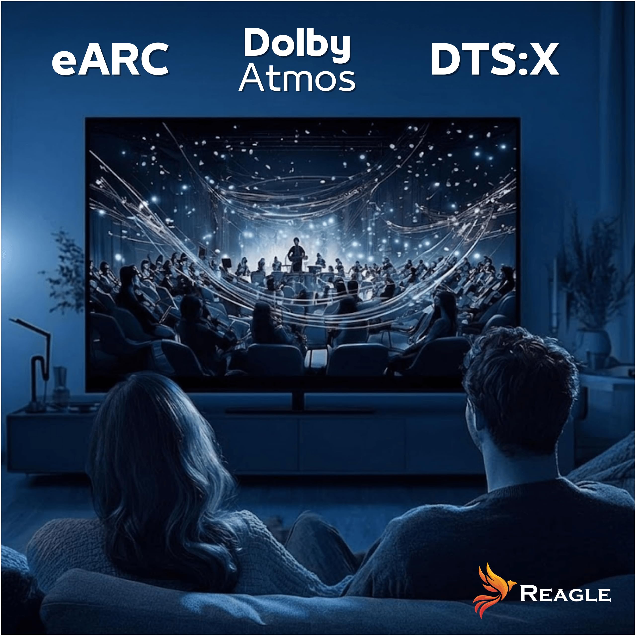 Reagle Cable óptico HDMI 2.1, 10 m, 48 Gbps, AOC 8K, 60 Hz, 4 K, 120 Hz, HDR 48 Gbit/s, DolbyVision Dolby Atmos, compatible con TV, consola, tarjetas gráficas RTX 30xx y RX 6xxx
