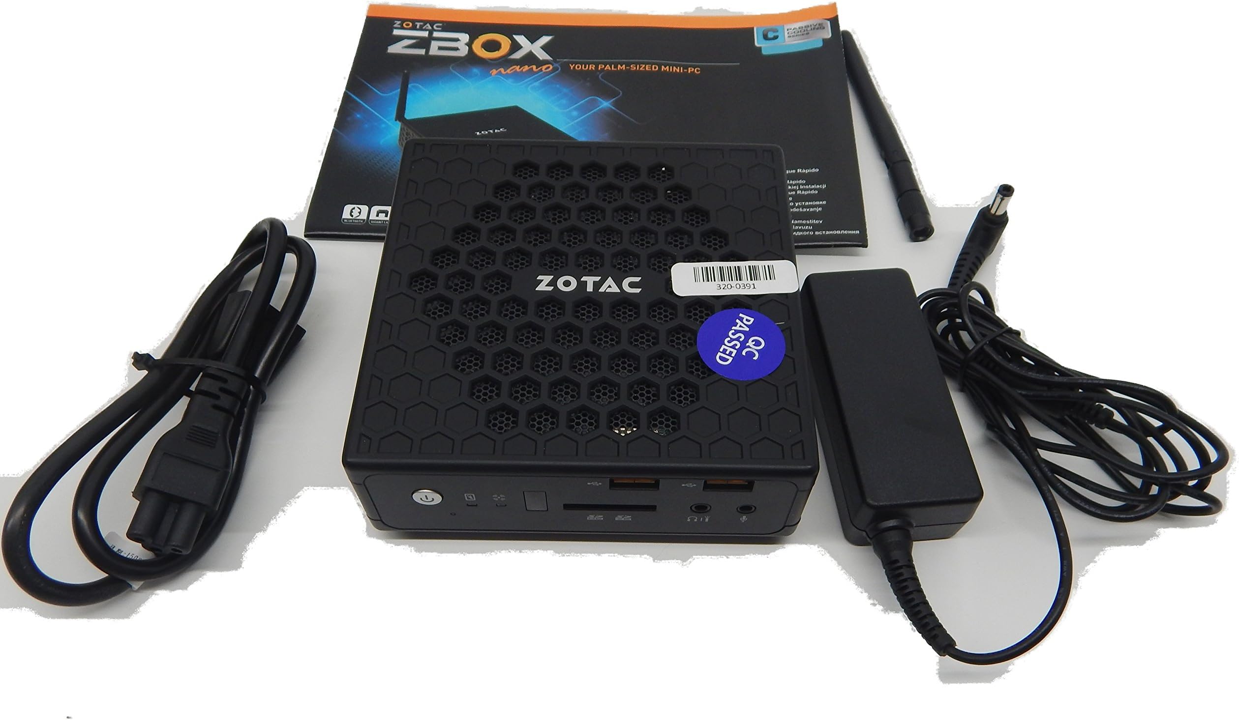 ZOTAC ZBOX C Series CI320 Nano Mini PC Passive Cooling with Intel Celeron N2930, No Hard Drive, No Memory, No OS Barebones System (ZBOX-CI320NANO-U)