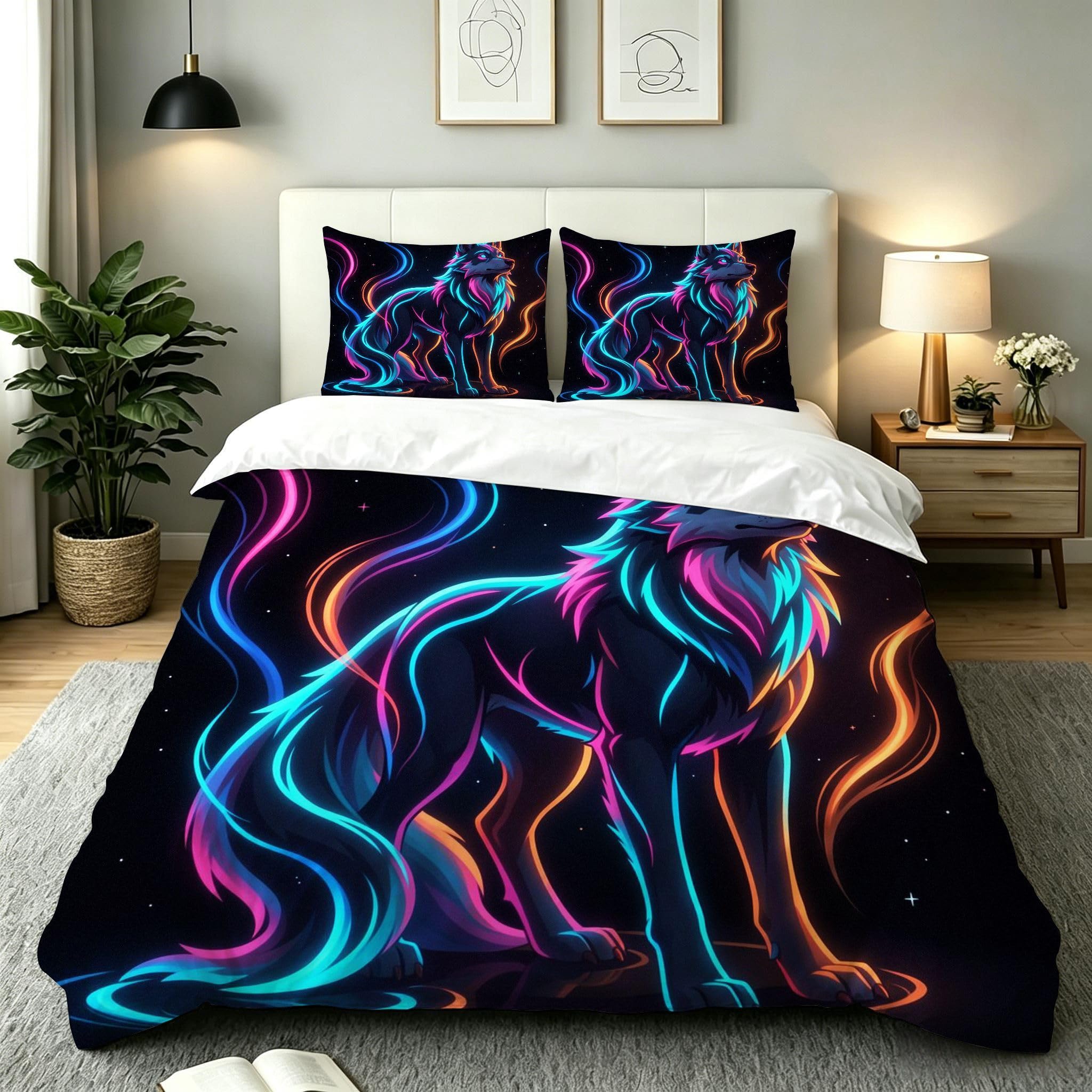 Funda Nórdica Cama 180, 240x260 cm Lobo Gris, AQ6948