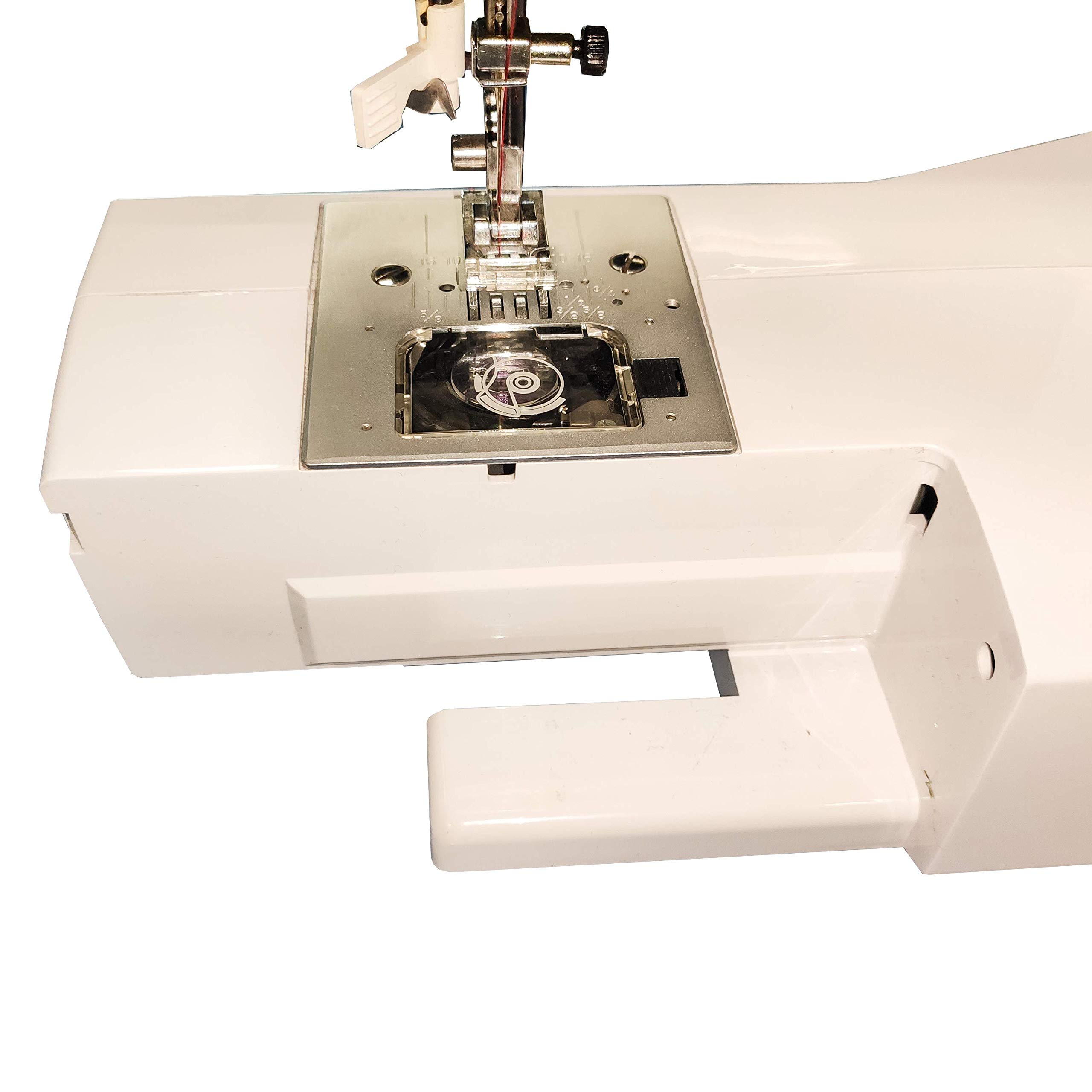 2720 - Macchina per cucire elettronica automatica con tavolo di lavoro incluso, funzione start-stop, regolazione velocità, 100 caratteri alfabeto, 100 punti, asola, occhiello, attaccabottoni