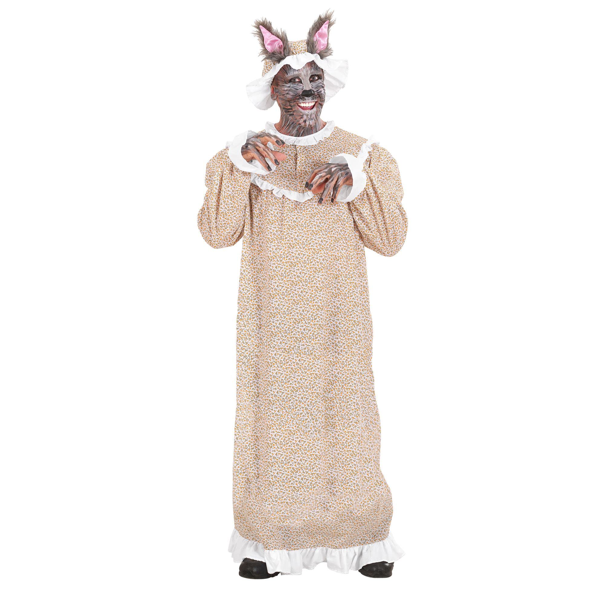 W WIDMANN MILANO Party Fashion - Costume conte « Grand méchant loup » | Ensemble 2 pièces avec robe et coiffe, déguisement pour le carnaval, soirée à thème « Contes de fées »