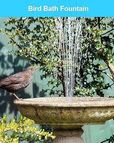 Miniatura 8 de Biling Fuente de agua solar para baño de pájaros, bomba de agua solar de 3.5 W para exteriores con cable de 10 pies, tubo de 4 pies, bomba solar
