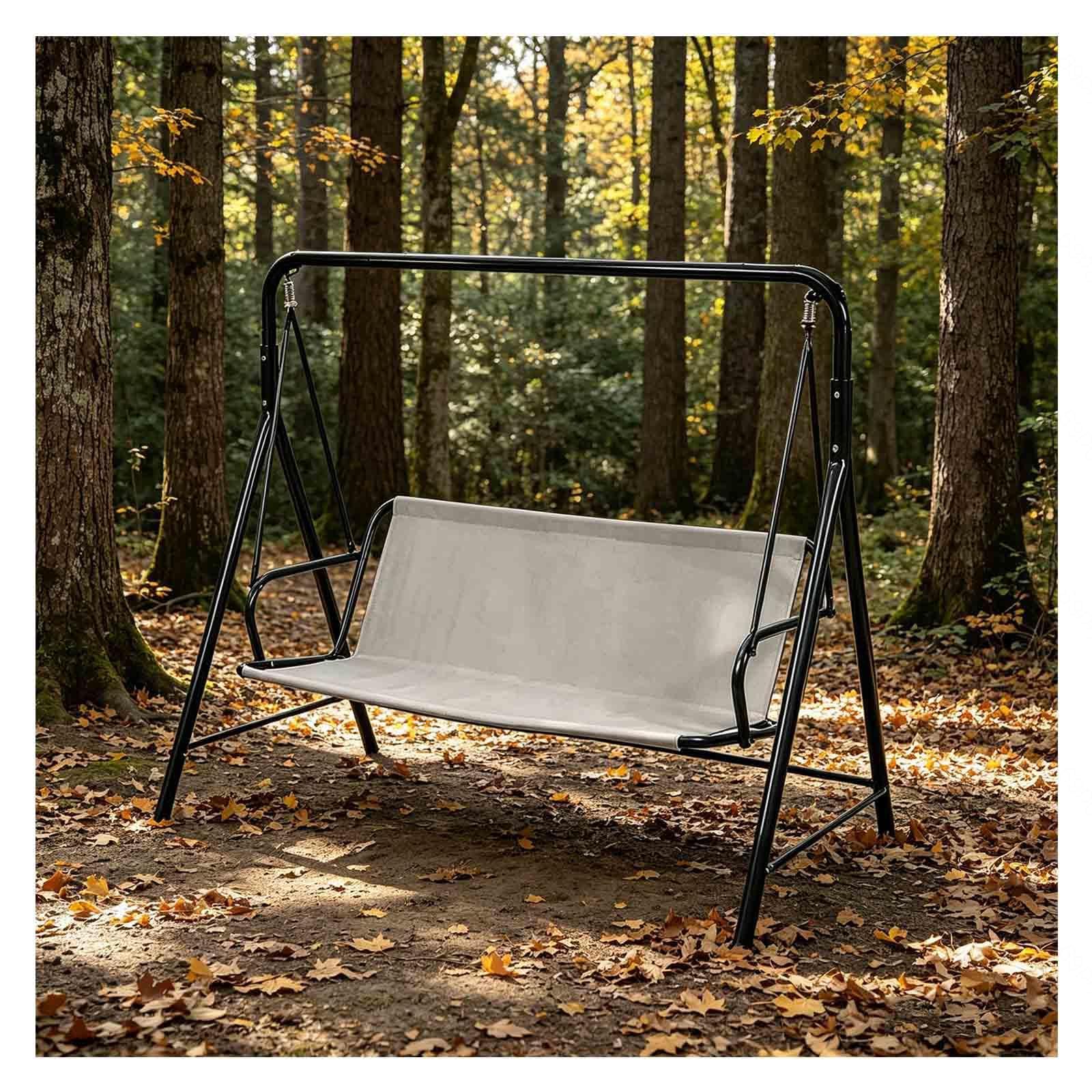 Sexiplexix Grey Porch Swing Replacement Seat 600D Thickened Waterproof Oxford Garden Rocking Chair Cushions Covers For 2/3 Seater Patio Garden Swing Chair,Gray-44.5×18.5×18.5In
