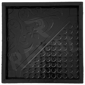 Reyal Plastic Chequered Mould Rangoli Paver Block Mould (Size : 12