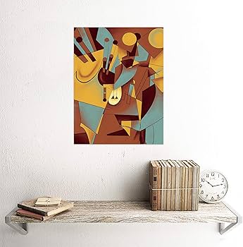 Wee Blue Coo Painting Digital Graphic Abstract Cubism Cubist Art