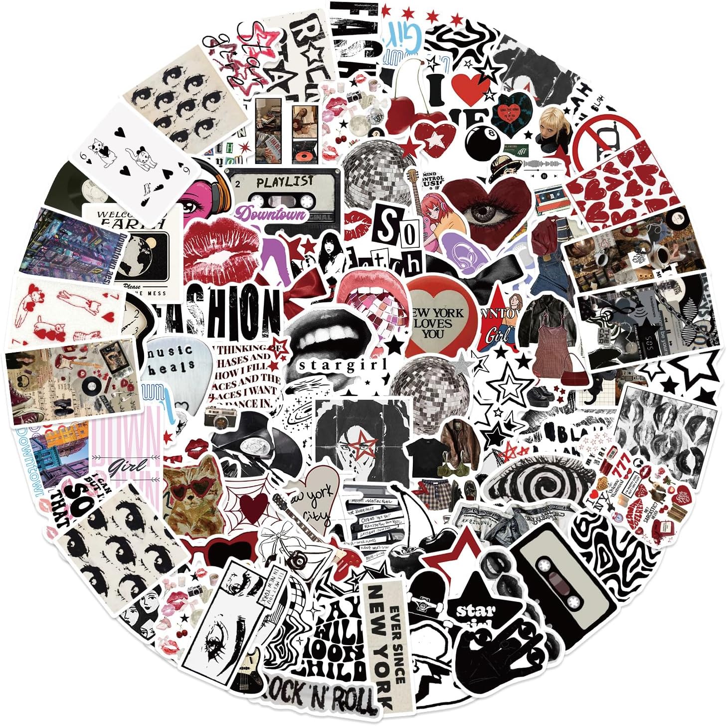 100PCS Aesthetic Downtown Y2K Girls Sticker Cool Trendy Decal for Kids Teen image 2