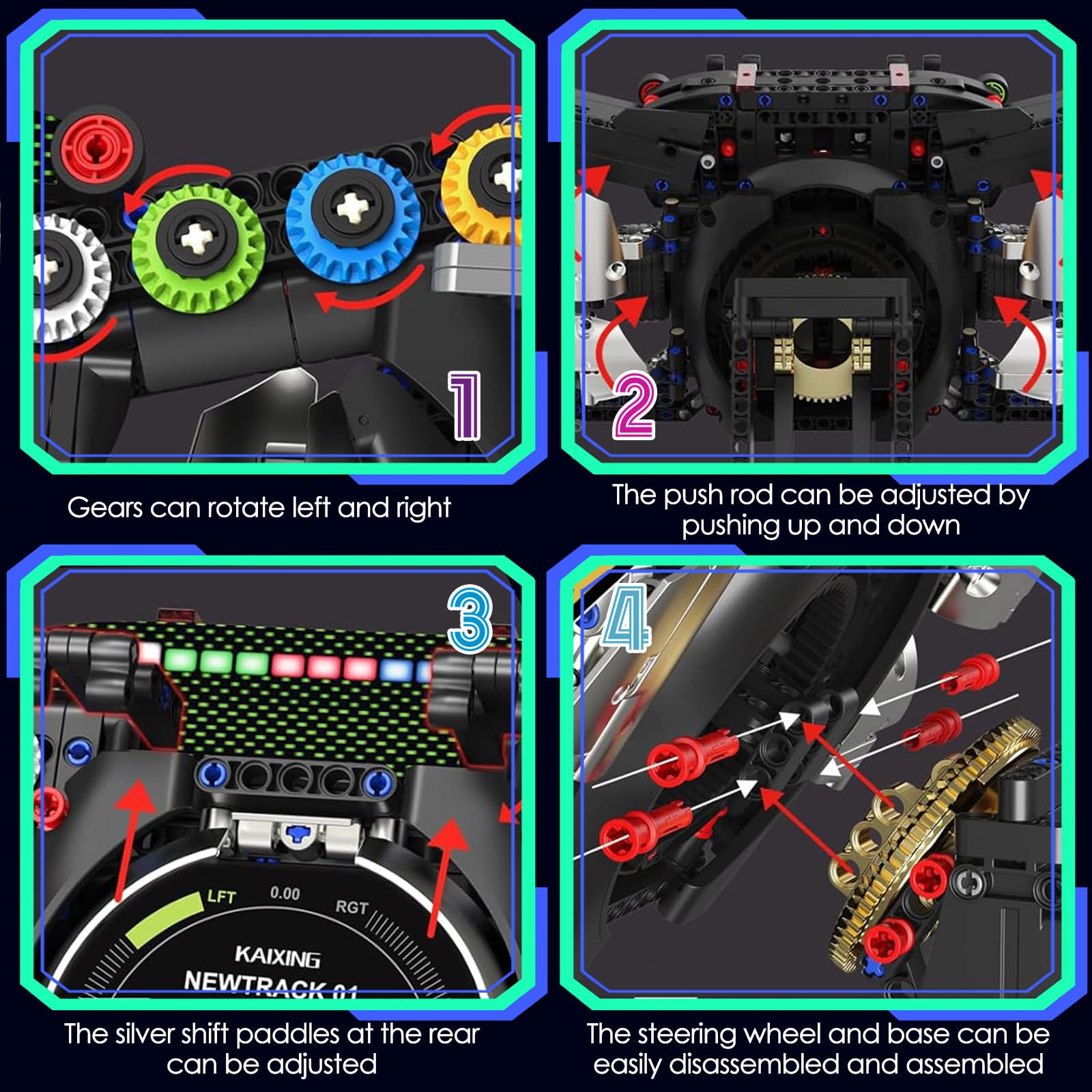 904 Pezzi Meccanici con Componenti Mobili, Modello da Collezione per Appassionati Corse, Racing Car Volante Building Set, Idee Regalo per Adulti, Adolescenti, Macchina da Corsa Automobilistico (A)