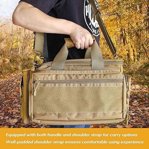 Miniatura 7 de ProCase Bolsa táctica para armas de tiro bolsa de lona acolchada de lujo bolsa grande para armas de mano y equipo de munición para caza campo de