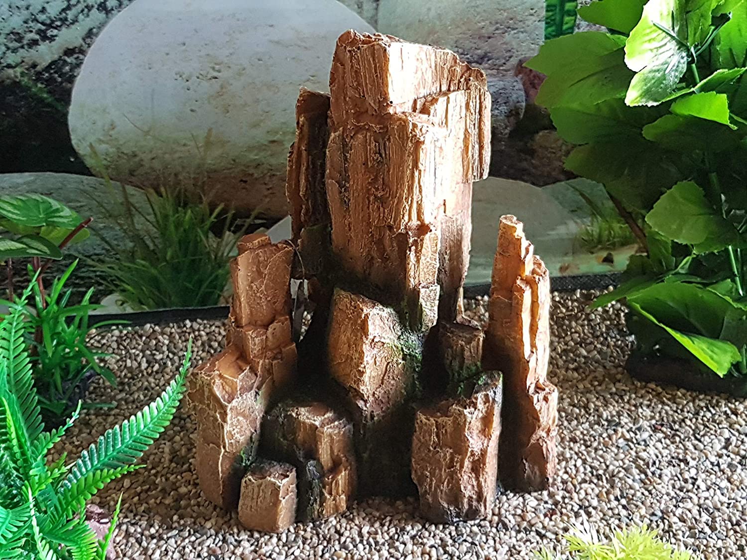 Aquarium Landscape Rock Artificial Rock Aquarium Decor - 10 Inch Tall ...