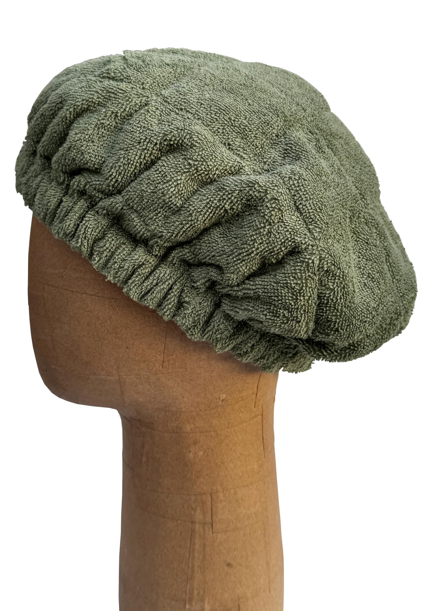 AKISS Cuffia per capelli da donna a base di semi di lino, portatile, per microonde, per la cura dei capelli (verde pisello, rosa, L)