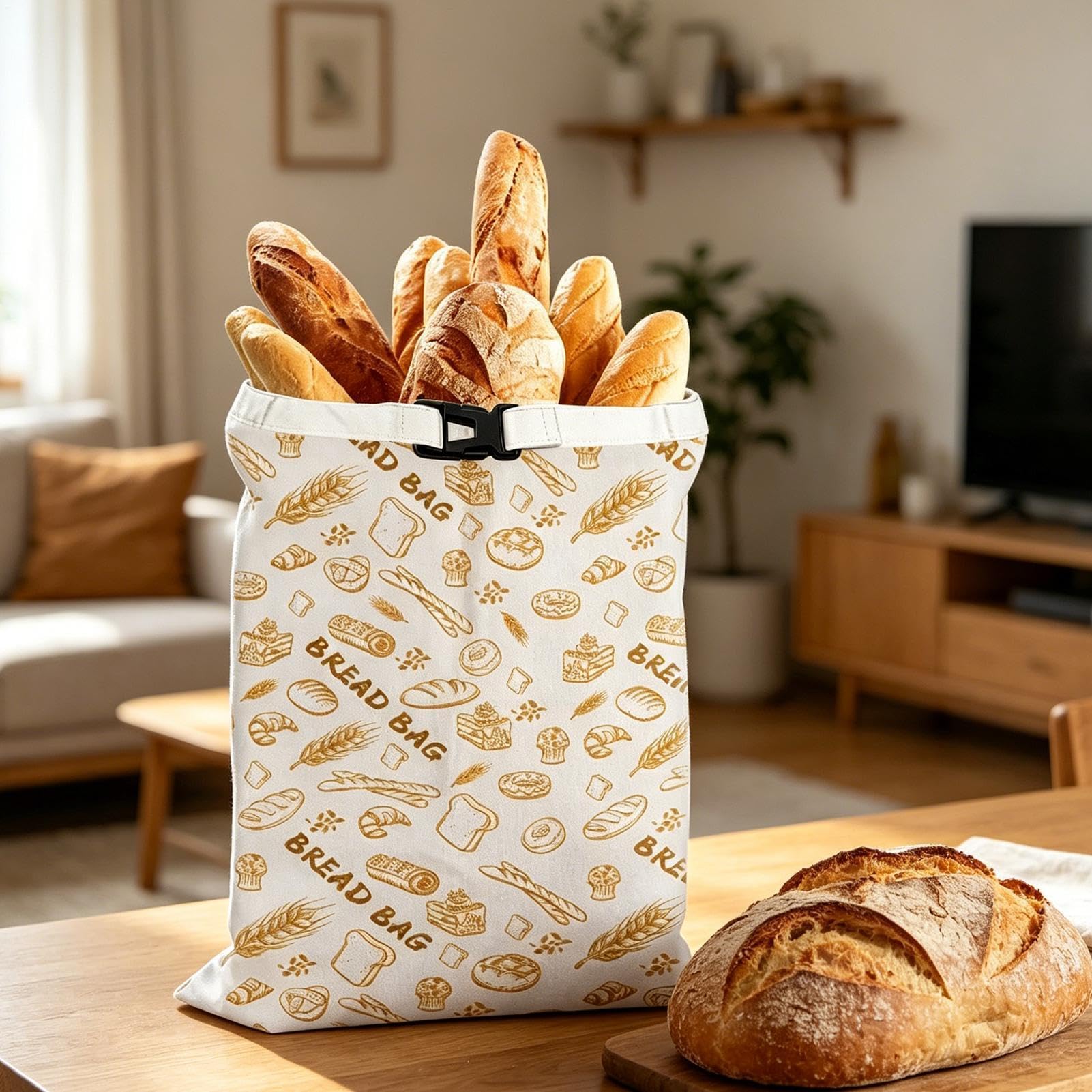Bolsas De Pan 2 Piezas Reutilizables Almacenamiento Panadería
