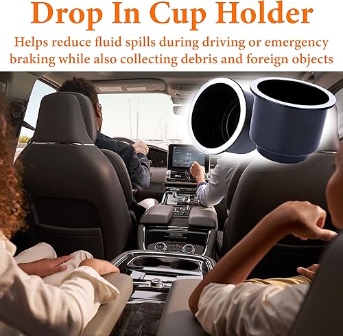 Miniatura 5 de 2 piezas de soporte para tazas, inserto de plástico para portavasos de automóvil, soporte universal para tazas de asiento de automóvil, reemplazo