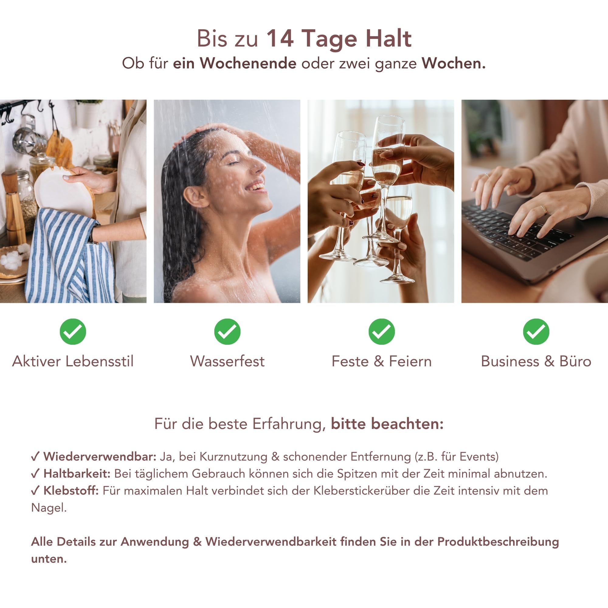 Baesics Softgel Press On Nails Waves - Uñas postizas autoadhesivas cortas