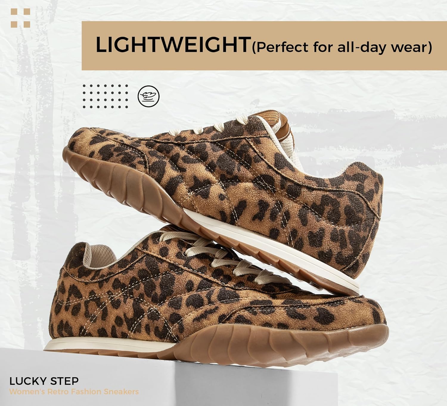 LUCKY STEP Women's Retro Fashion Sneakers Casual Thin Sole Anti-Slip Tennis Trainer Running Walking Shoes Trendy Trainer Comfortable Footwear - Image 6