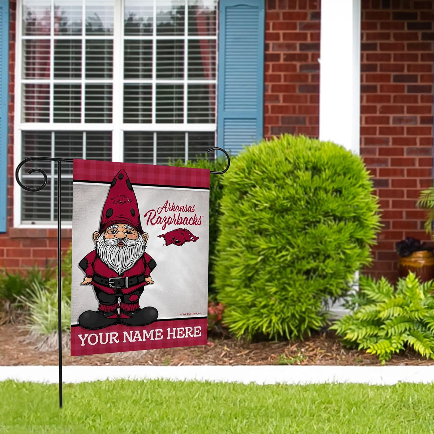 Rico Industries NCAA Gnome Spring Personalized Garden Flag