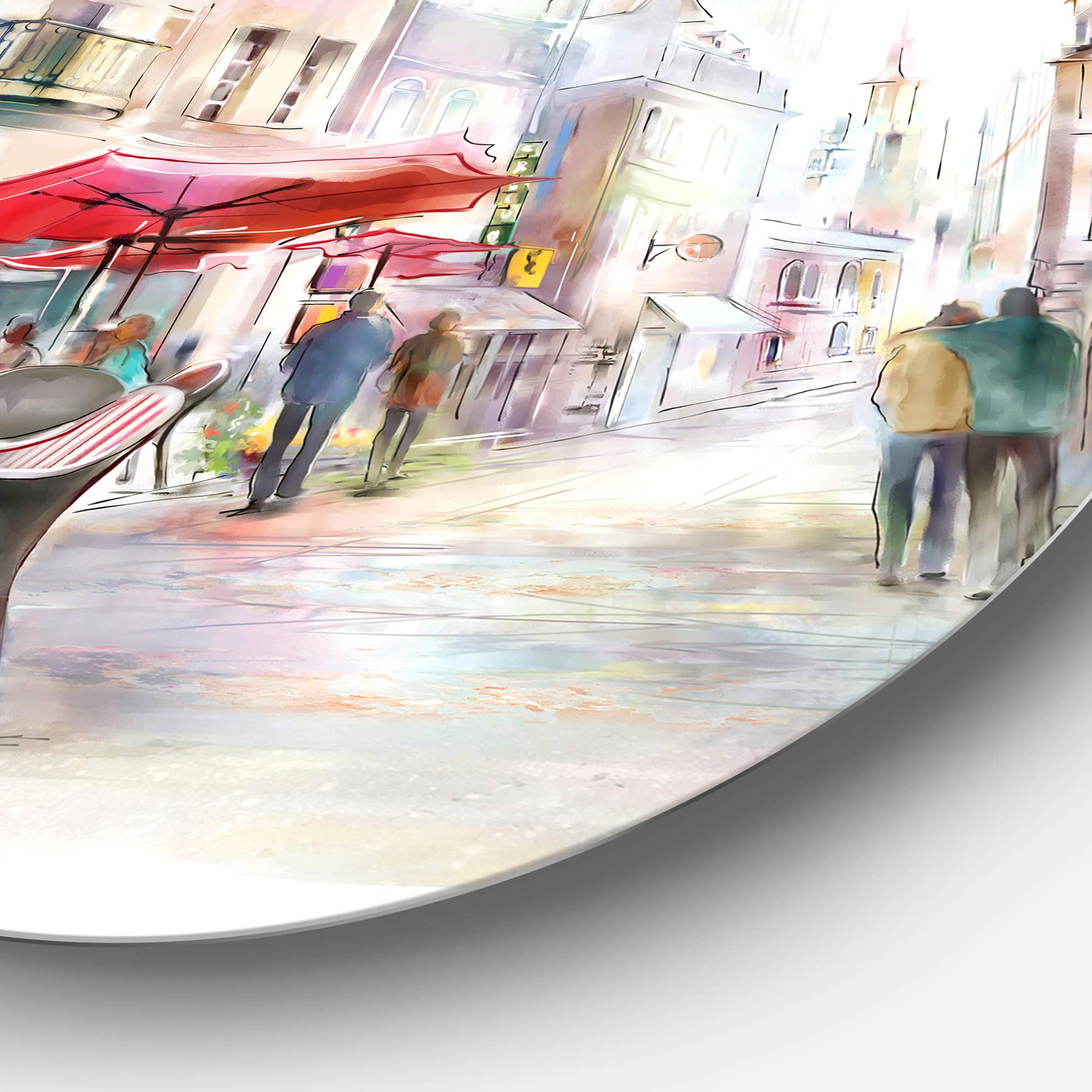 Amazon.co.jp: Designart MT7508-C11 イラスト入り街路アート都市景観