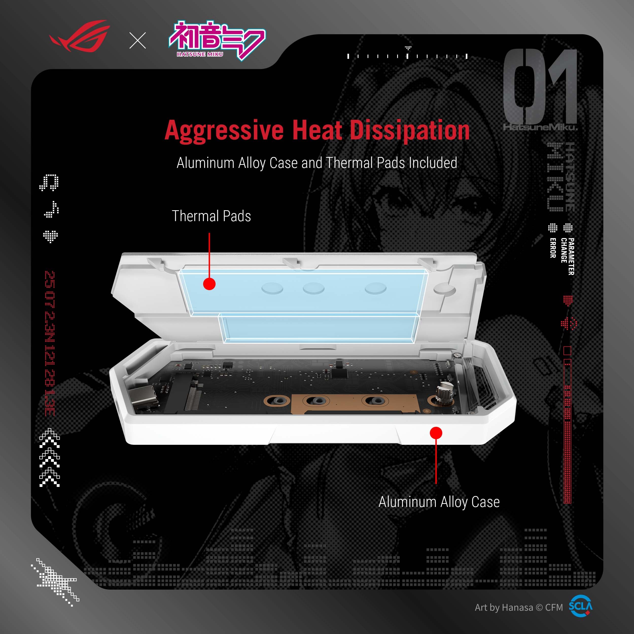 ASUS ROG Strix Arion Hatsune Miku Edition M.2 NVMe SSD Enclosure