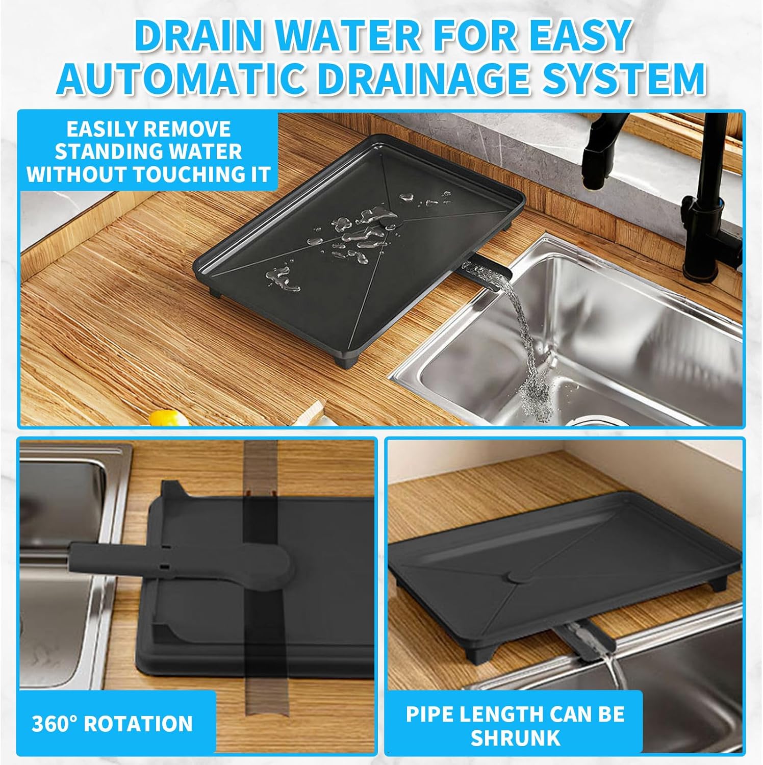 Dishes Drying Rack, 2-Layer Tableware Drying Rack with Draining Board, Space-Saving Design, Suitable for Kitchen Countertop Tableware and Cup Rack