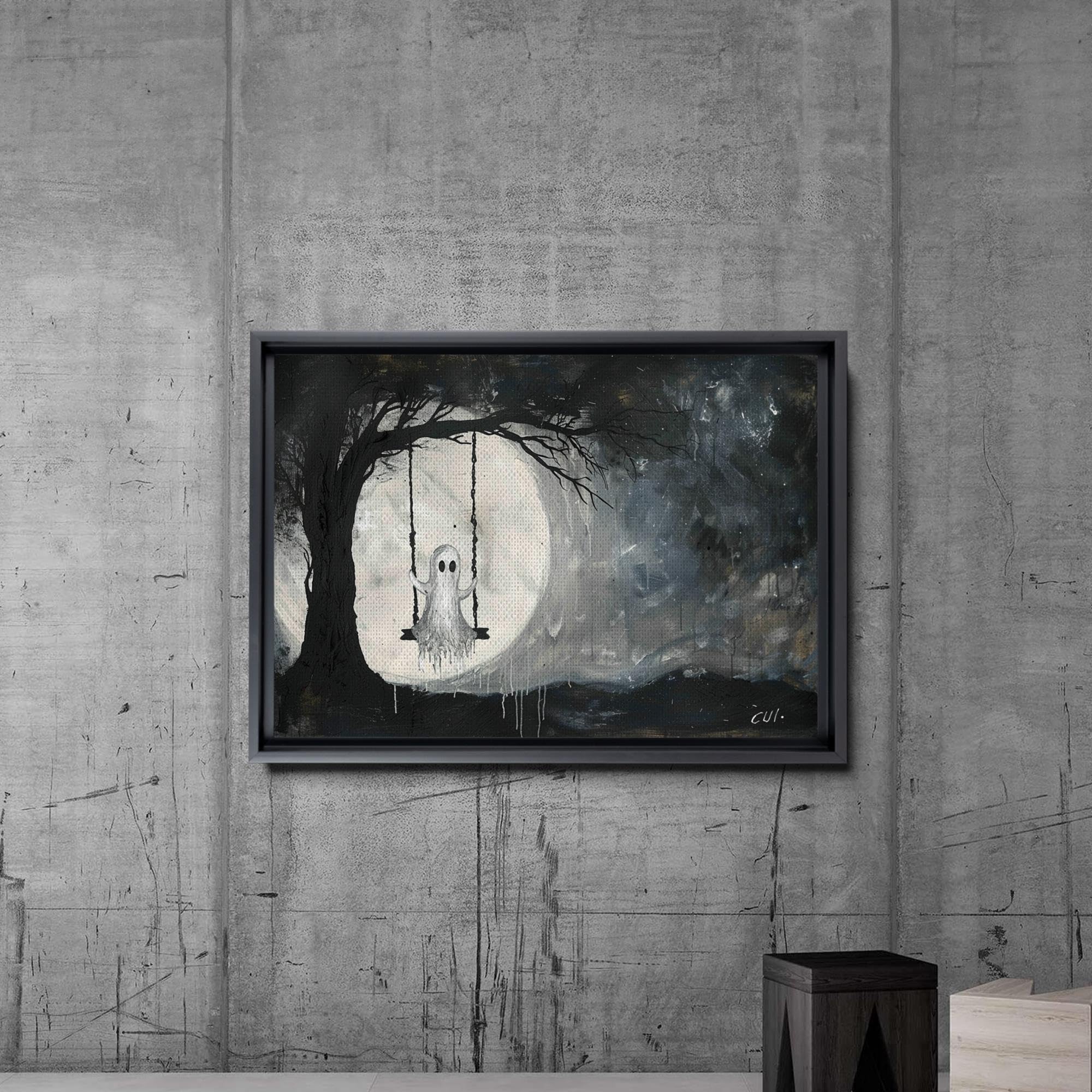 Fantasma nella foresta oscura, poster vintage, stampa di poster d'arte, Dark Academia, gotico vittoriano, stampa artistica da parete gotica - Italia
