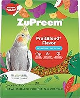 Vista 3 de ZuPreem FruitBlend - Gránulos para pájaros, alimento diario para cacatúa, periquito, periquito de Quaker, conure pequeño, lori, nutrición básica