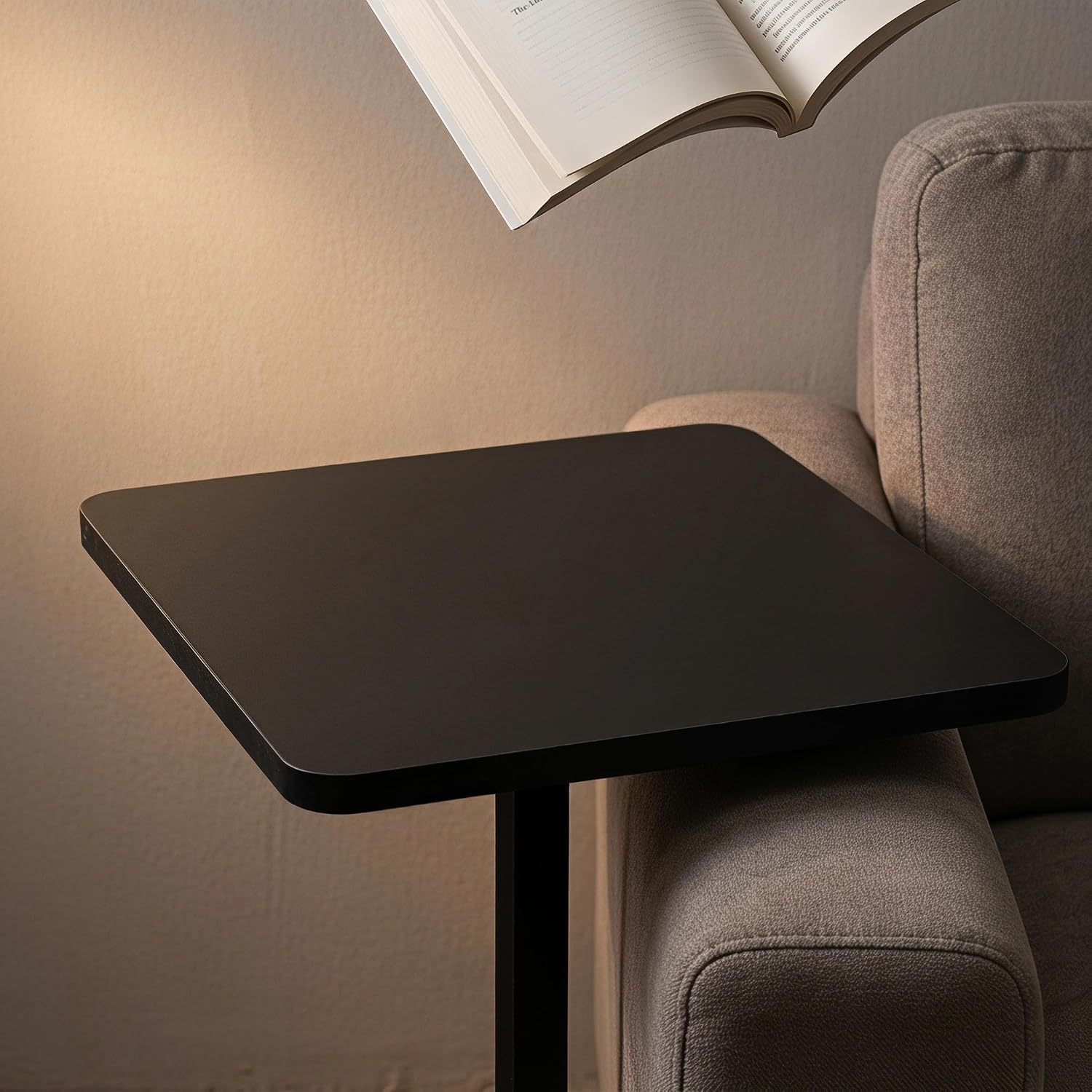 Square Table Top Replacement, Black Artificial Board, Modern