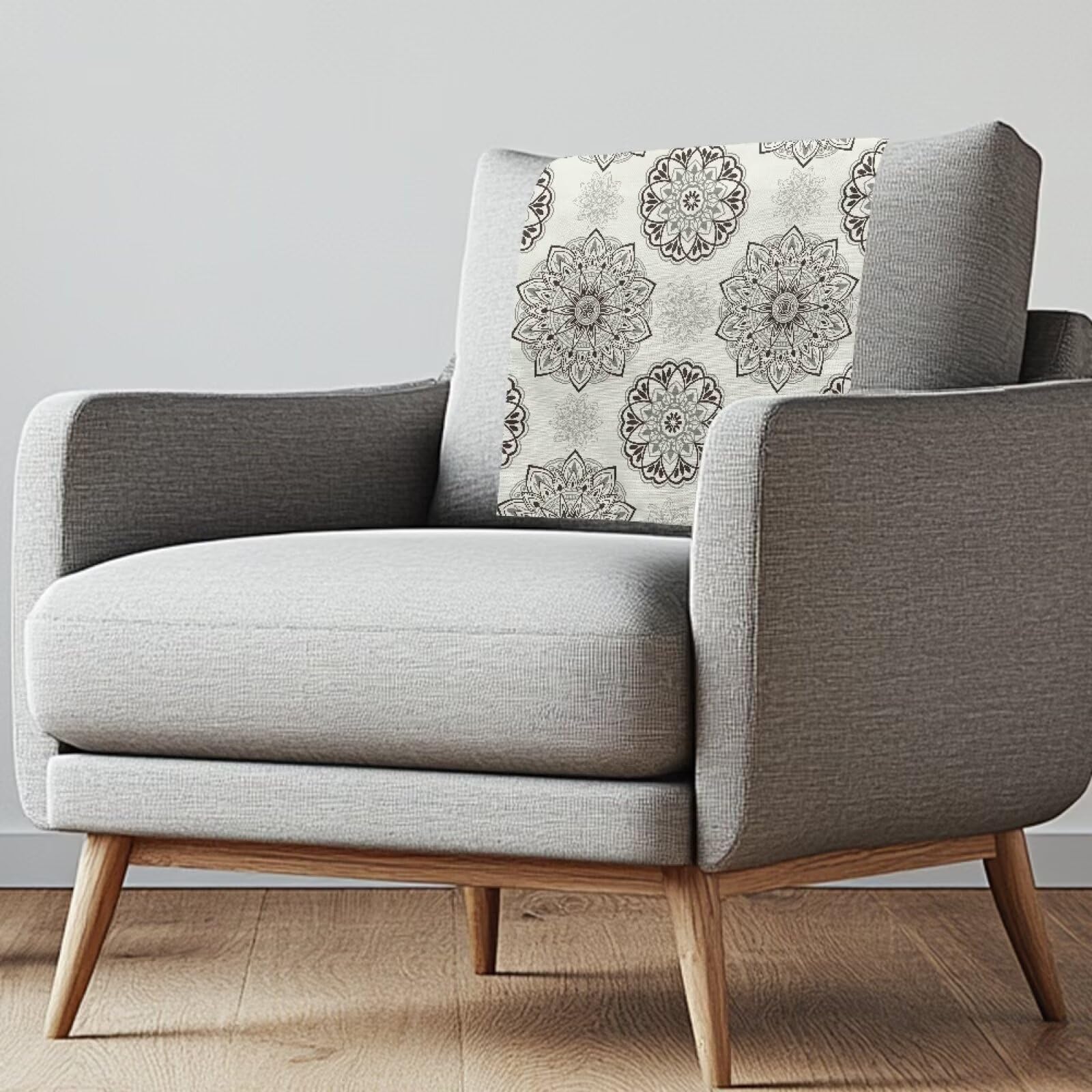 Fuojuvelie Headrest Covers for Recliners Flower Recliner Headrest Protector Washable Sofa Headrest Covers Furniture Protector for Living Room Home 2 Pcs