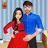 virtuelle glückliche Familie schwangerer Mama-Simulator - Spiel zur Pflege neugeborener Babys