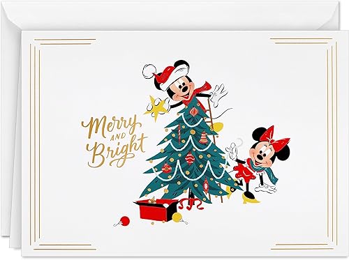 Hallmark Tarjetas de Navidad de Mickey Mouse de Disney (