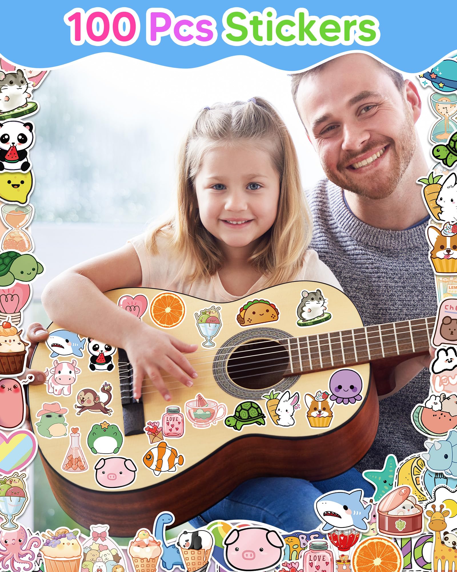 Snapklik.com : Kecristv 100 Pcs Cute Waterproof Vinyl Laptop Stickers ...