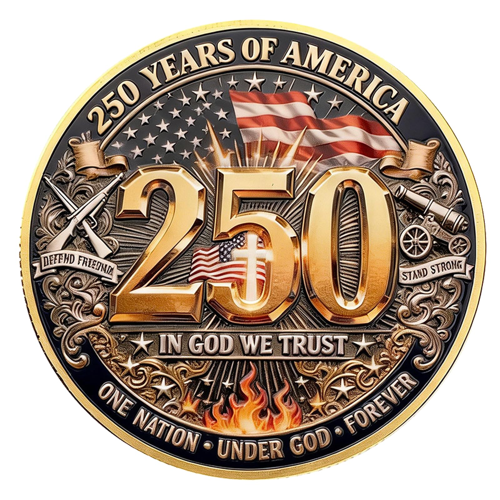 ZBIianxer 250th Anniversary US Commemoratives Coin Patriotic US Martial Challenge Coin 250th, Marine Corps Collectible Patriotic Martial Challenge