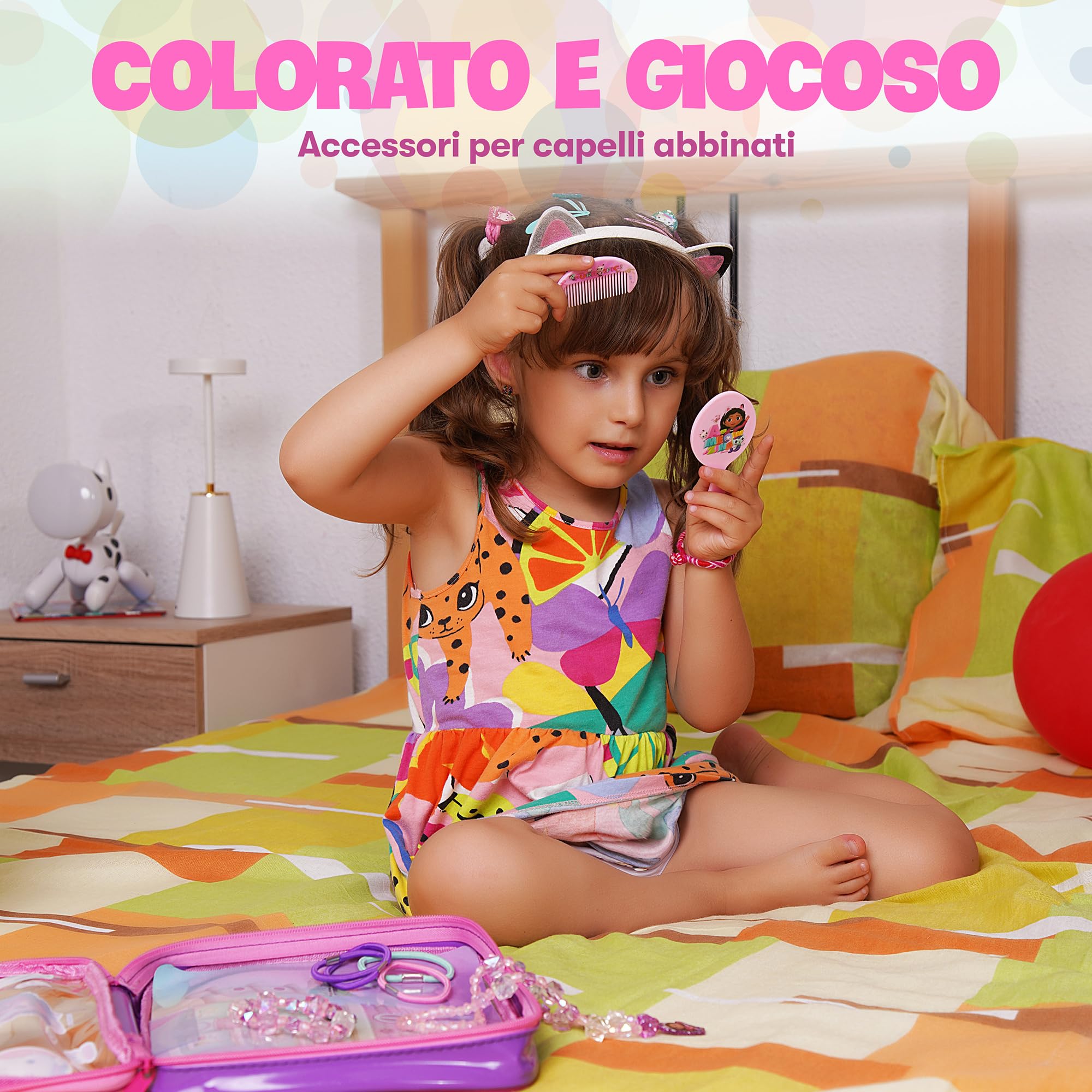 Gabby's Dollhouse - Cerchietto Gabby con Orecchie di Gabby - Accessori Gabby La Casa delle Bambole - Gabby Regalo per Piccole Fan