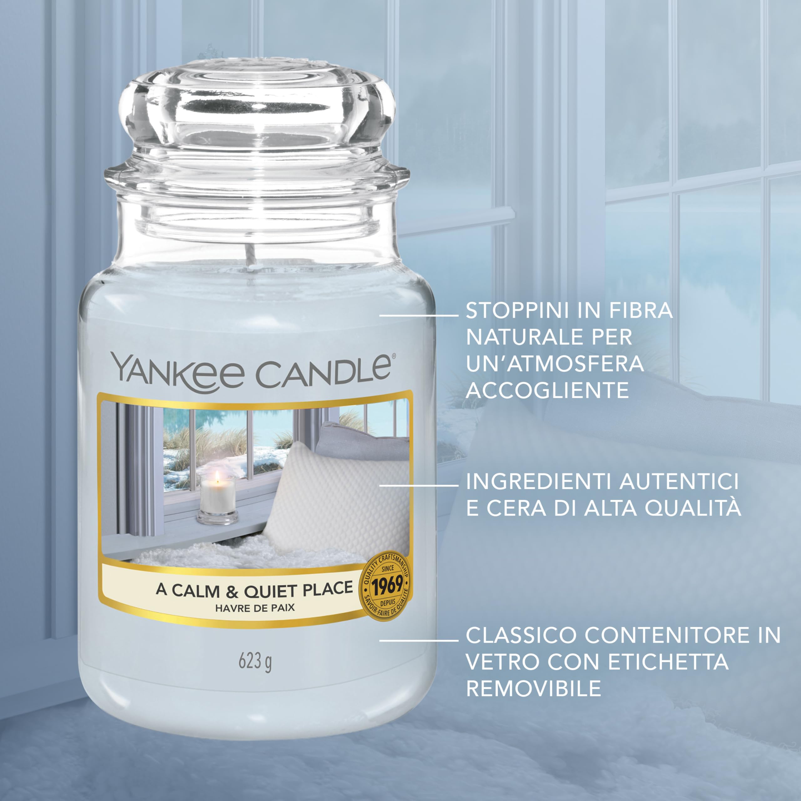 Yankee Candle Candela profumata in giara grande | Un posto calmo e tranquillo | Durata Fino a 150 Ore | Regali per donne