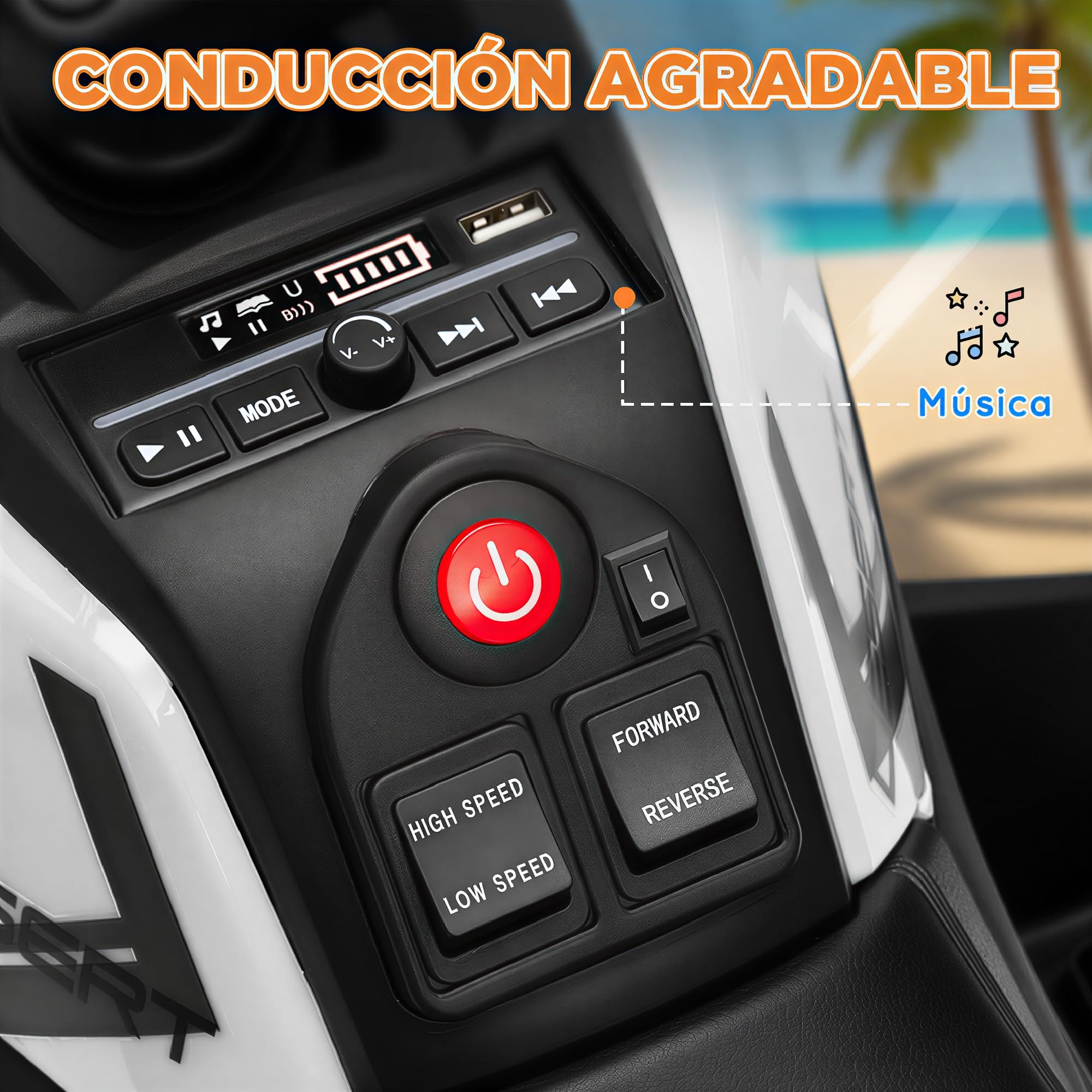 AIYAPLAY Quad Eléctrico para Niños 12V a Partir de 3 Años 3-6 km/h Verde