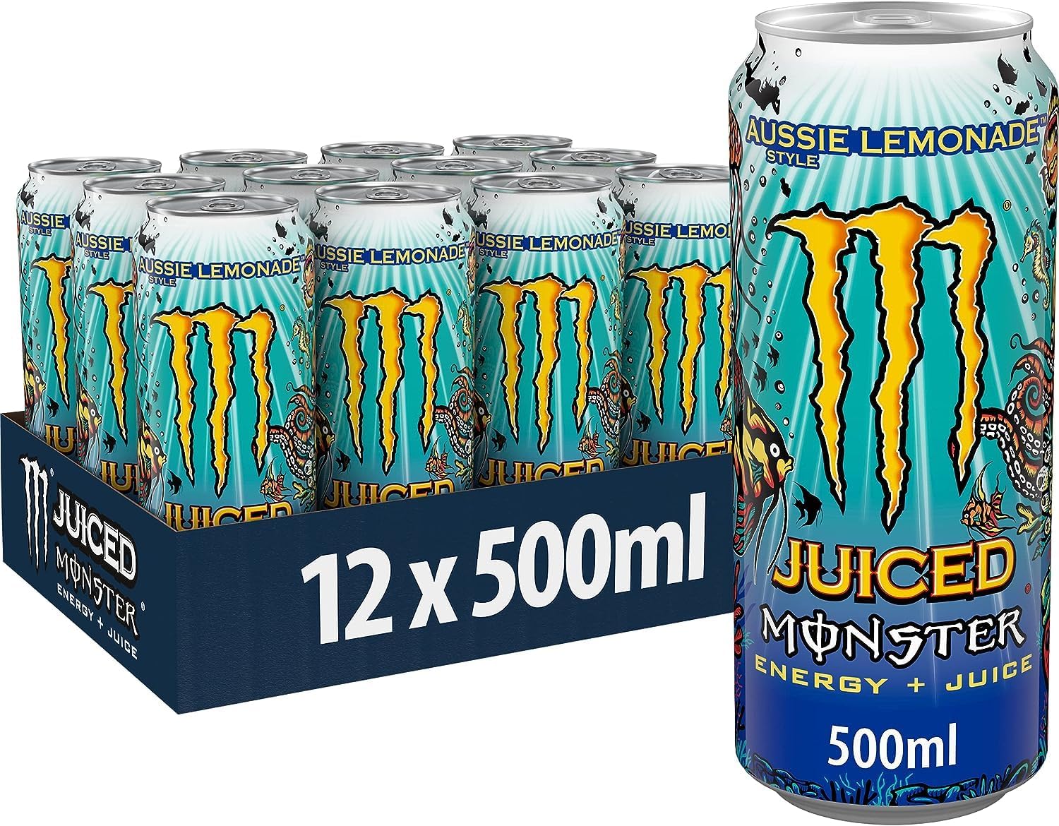 Monster Energy Juiced Aussie Style Lemonade - Caffeinated Energy Drink With A Refreshing Citrus Taste 500ml (Pack Of 12) Imported (Ireland) (B0CPXYK332) Amazon Price History, Amazon Price Tracker