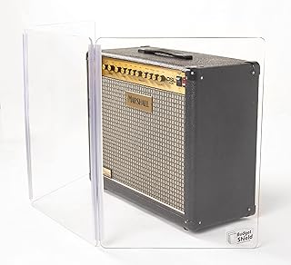 Guitar Amp Shield 2 ft tall screen for sound isolation, attenuation, and reduction: Made in USA : folding portable lightweight acrylic plexiglass cage (3 panels)